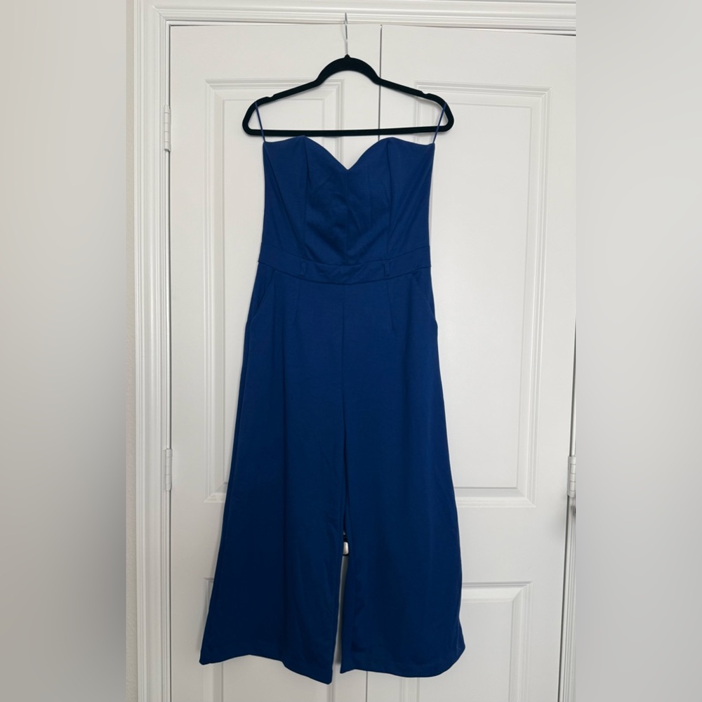 Vibrant Blue Strapless Jumpsuit